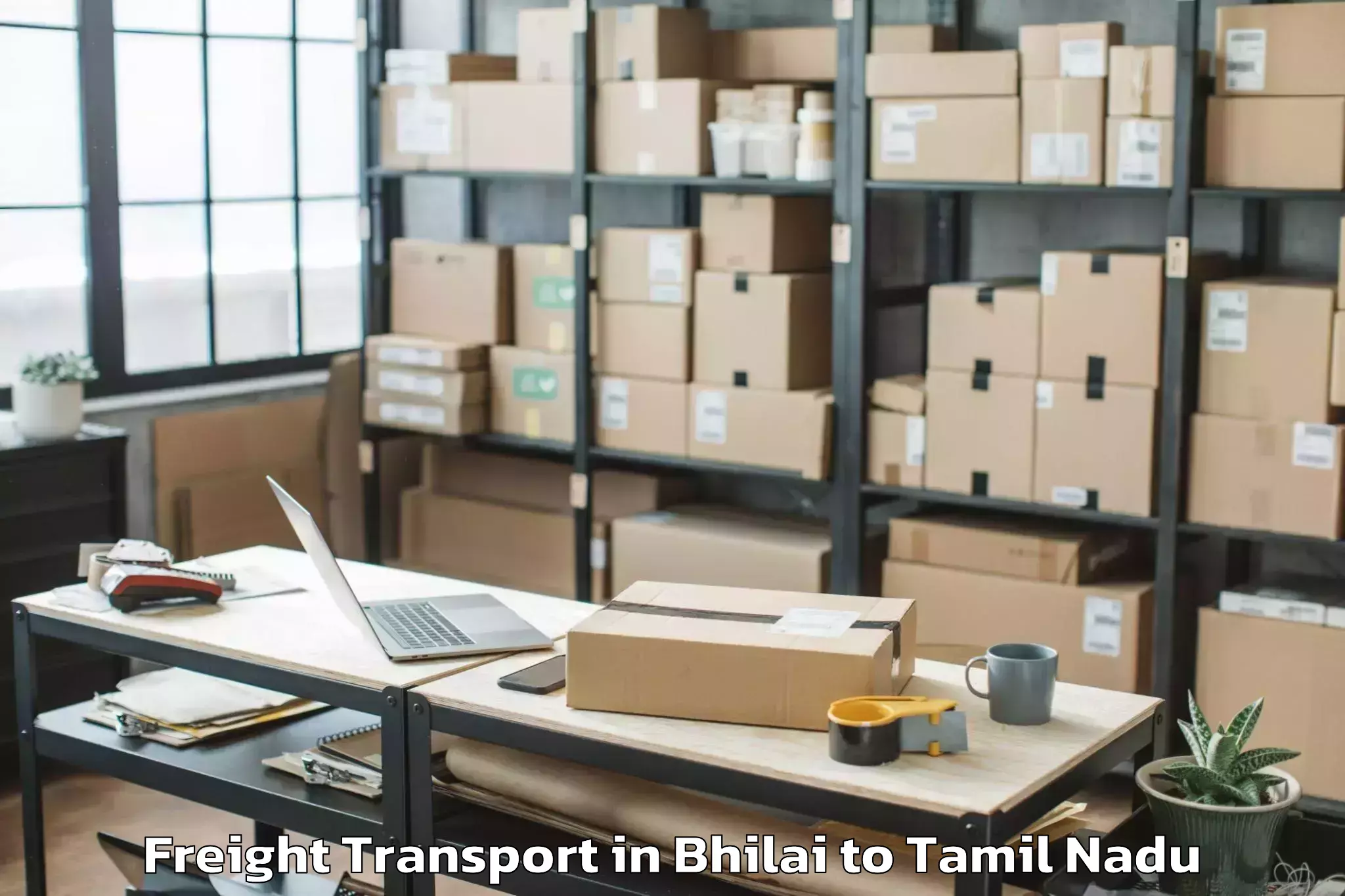 Top Bhilai to Valangaiman Freight Transport Available